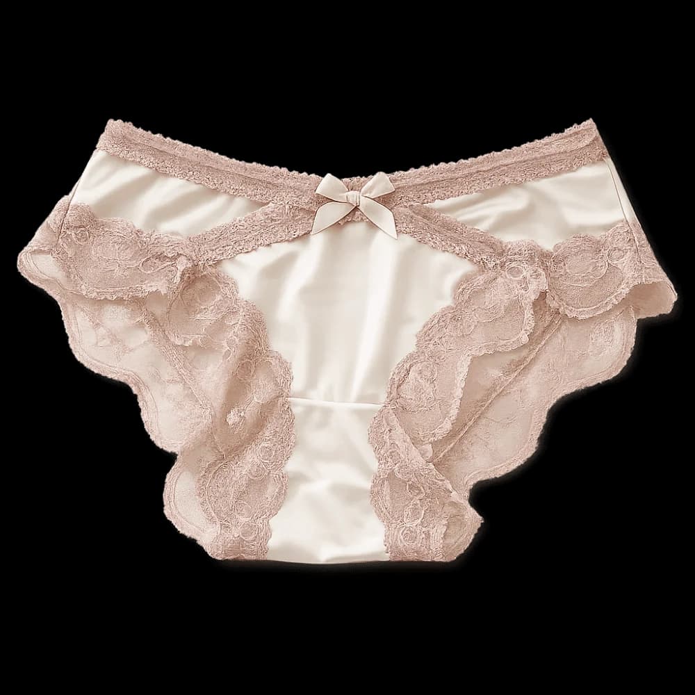 Japanese Style Low Waist Lace Briefs Underwear Mesh Ice Silk Panties French Style Lingerie Satin Silk Briefs Girls Underwear