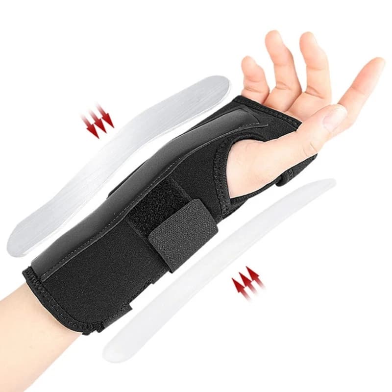 Tutore per il polso della mano per donna e uomo, traspirante, tutore per il polso della mano, stecca in metallo integrata, alla