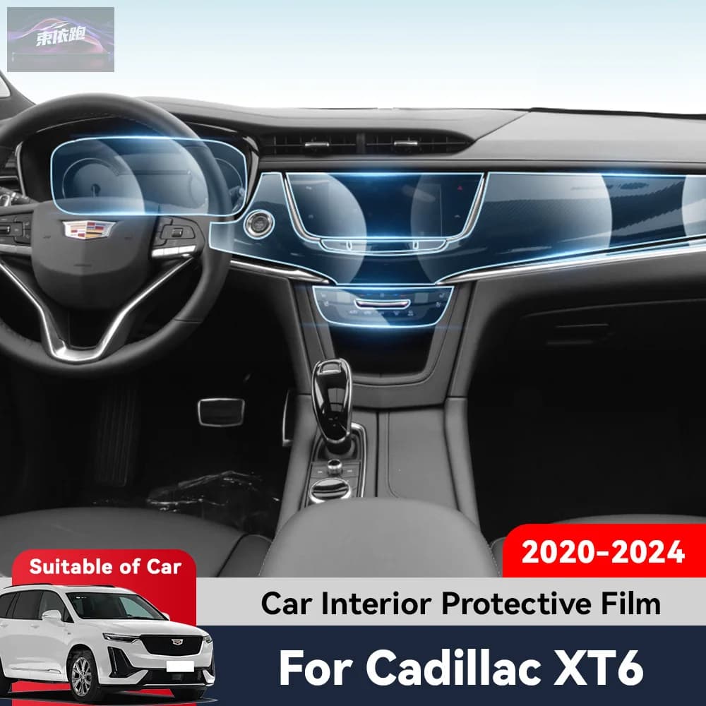 Cruscotto dell'auto Strumento di Navigazione GPS Chiave Dello Schermo Interno Pellicola Protettiva Antigraffio TPU Per CADILLAC XT6 2020-2024 Adesivo