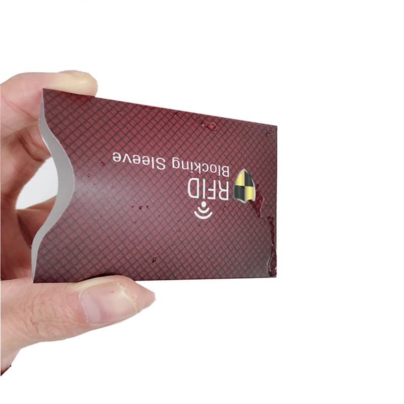 Porta carte di credito portatile con blocco RFID NFC da 10 pezzi, protezione per carte di credito NFC RFID, foglio di alluminio antimagnetico