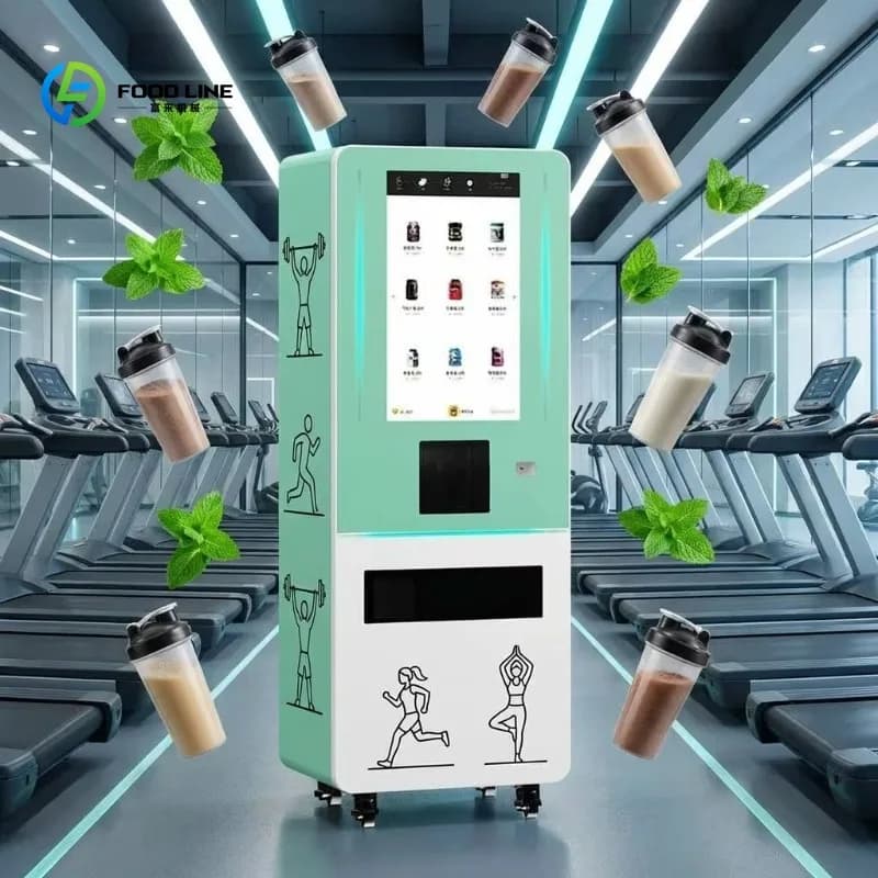 Customized Smart Protein Powder Vending Machine with Global Payment Support and Multi-Language Interface for International Gyms