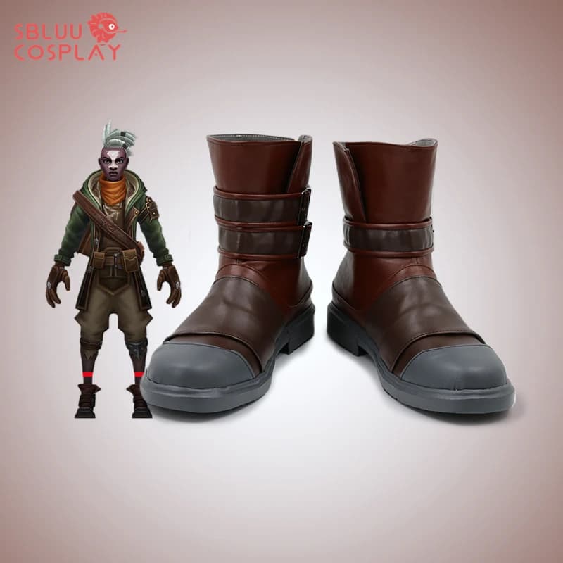 SBluuCosplay LOL Ekko Scarpe cosplay Stivali su misura
