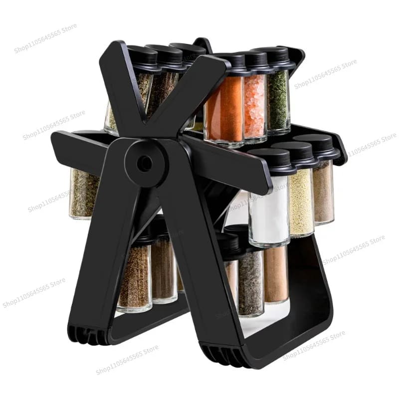 Rotating Seasoning Rack Set Spice Jar Seasoning Bottle Storage Rack Household Storage Rack