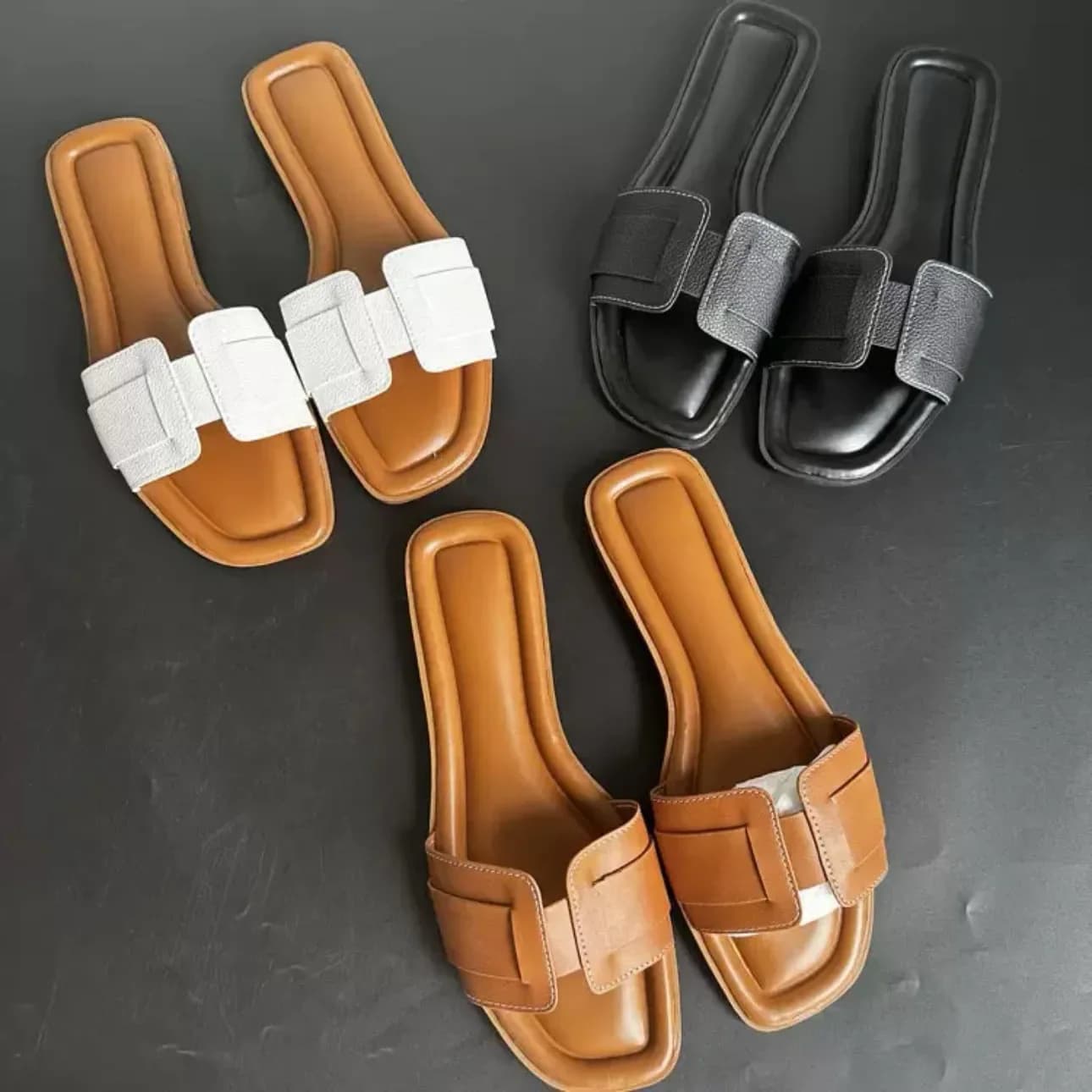 New Ciabatte Designer 2025, Classic Beach Shoes with Free Shipping, Casual Summer Sandals and Comfortable with Women's Soft Sole for Outer