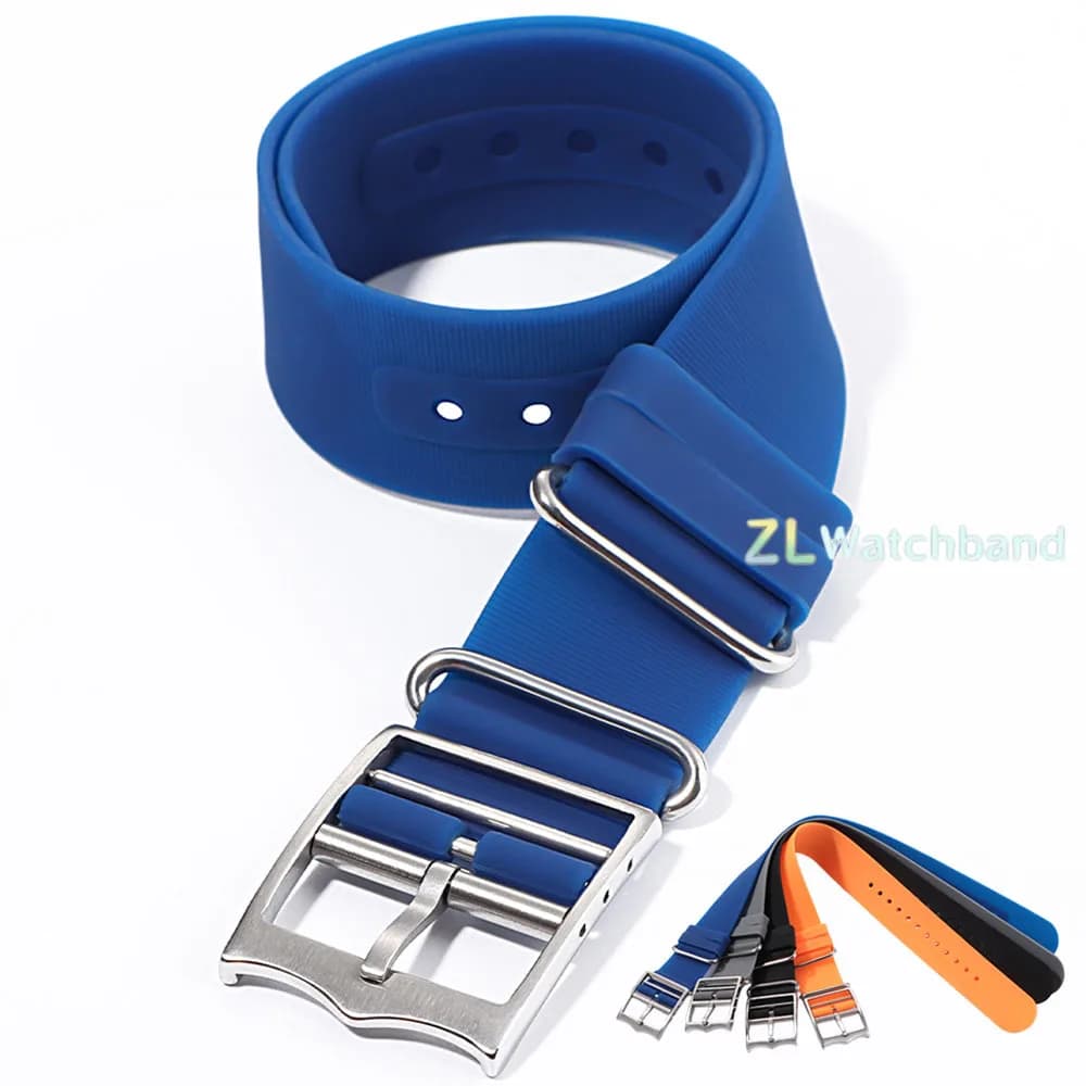 18mm 20mm 22mm Soft Rubber Watch Straps One Piece Silicone Watchband Waterproof Universal Replacement Bracelet for Men Women