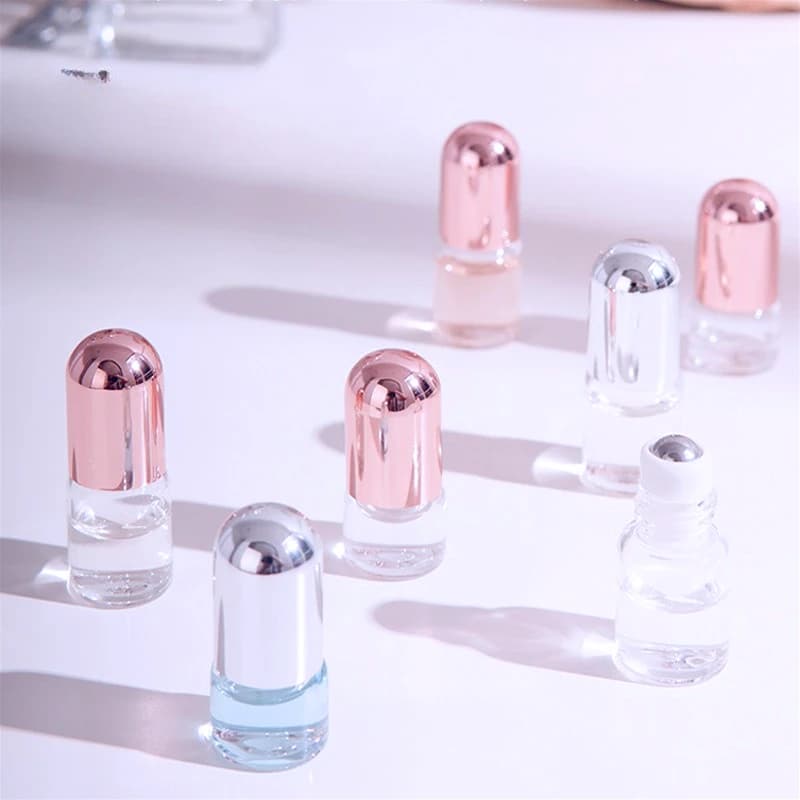 3pcs 1ml 2ml 3ml Mini Roller Ball Perfume Bottle - Portable and Refillable, Suitable for Travel and Essential Oils