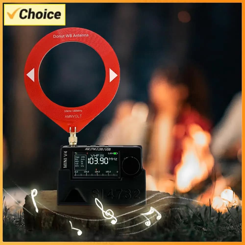 Radio DSP a banda completa con supporto e amplificatore per cuffie Ricevitore radio AM FM portatile con schermo IPS da 1,9 pollici per interni ed esterni