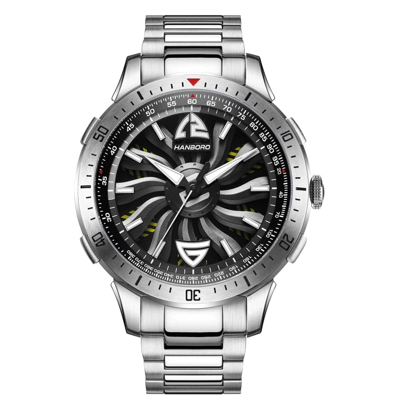 HANBORO Men's Timeless Running Dial Fully Automatic Mechanical Watch Fashion High End Watch