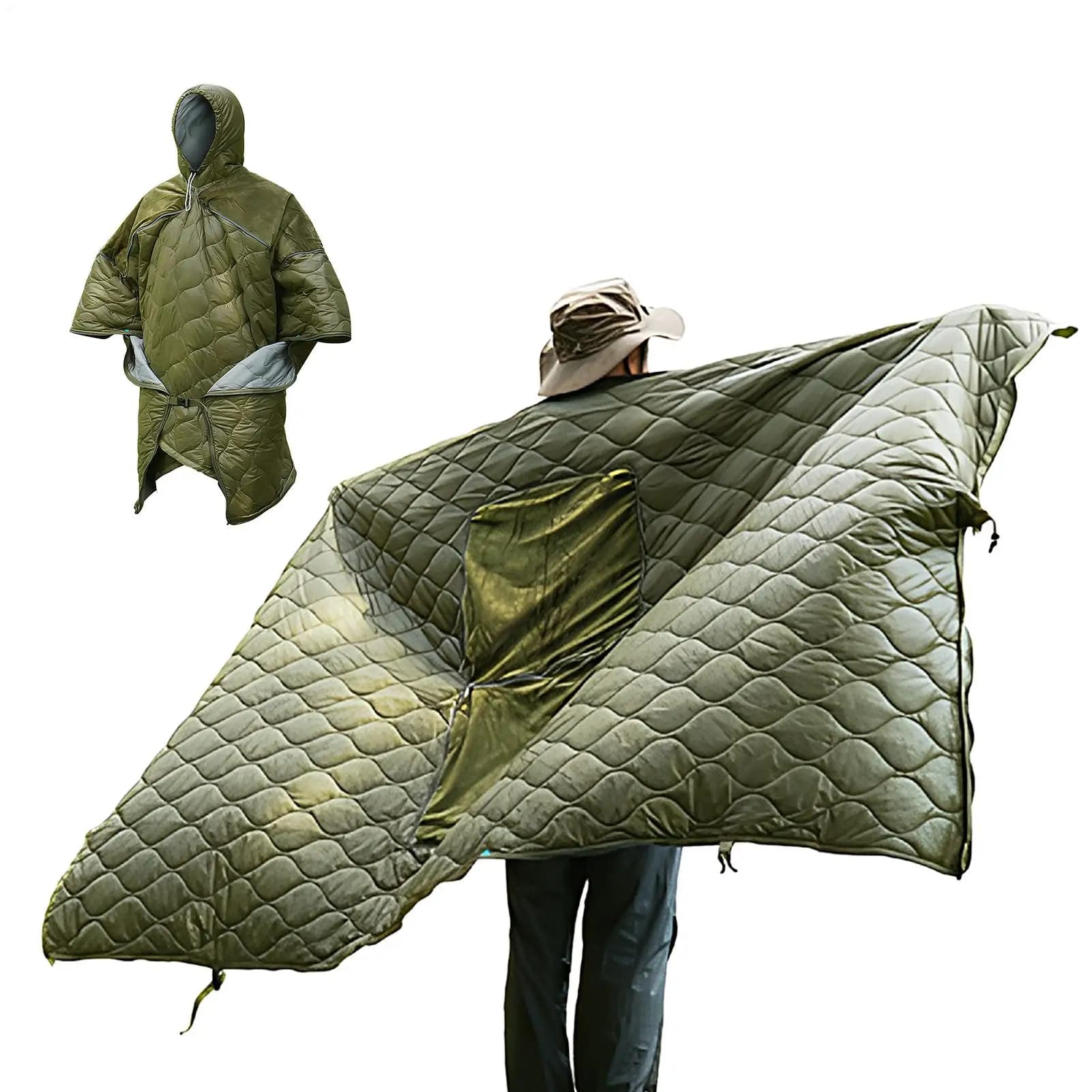 Wearable sleeping bag Adult wearable sleeping bag Hooded travel bag Hot sack for camping Hiking Winter Stadium Home