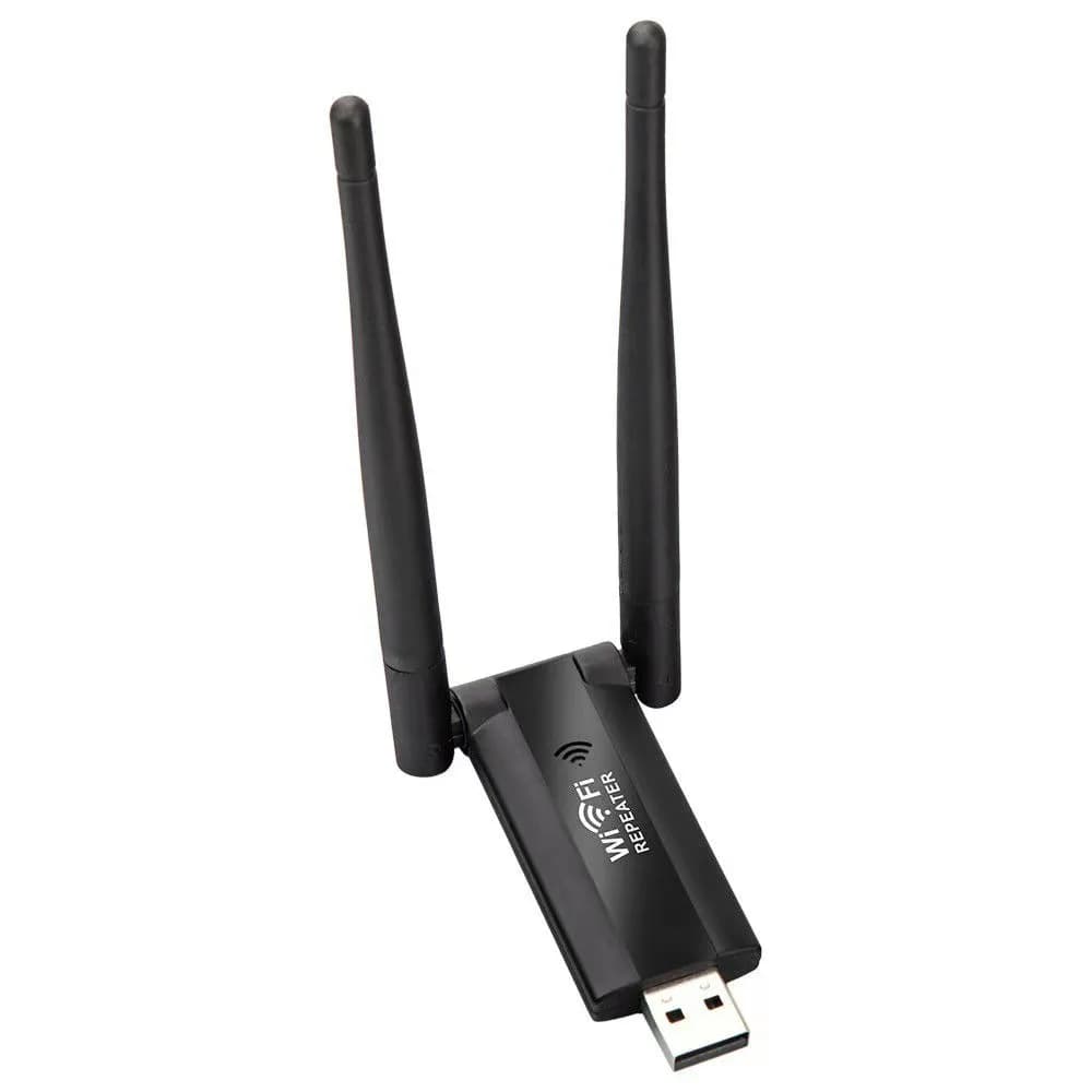 Ripetitore WiFi 300Mbps Amplificatore USB Extender di rete Power Extender Roteador 2 Antenna Ripetitore 2.4G