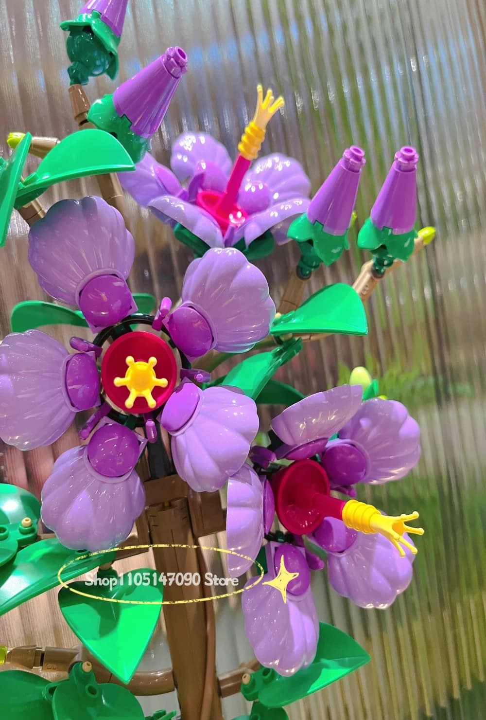 Nuovo set creativo di blocchi da costruzione a forma di bouquet di fiori selvatici, decorazione per la casa, regalo di San Valentino per bambini