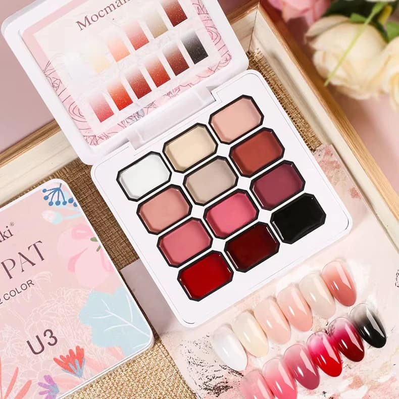 Mocmaki Palette Gel Polish 12 Colori Nuova Palette Grande UV Ombre per Pittura a Effetto Gradiente