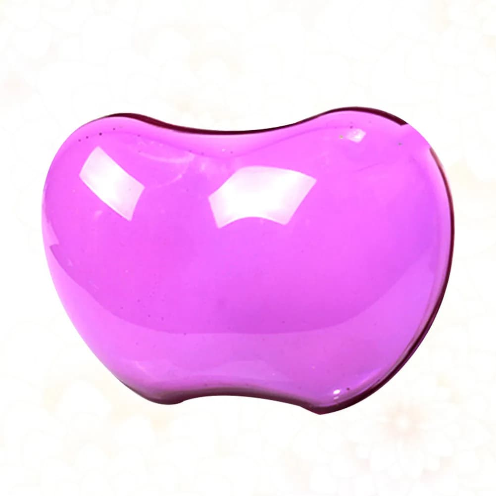 Tappetino per mouse grande in silicone trasparente con poggiapolsi, viola, antiscivolo, confortevole, per alleviare l'affaticamento, liscio