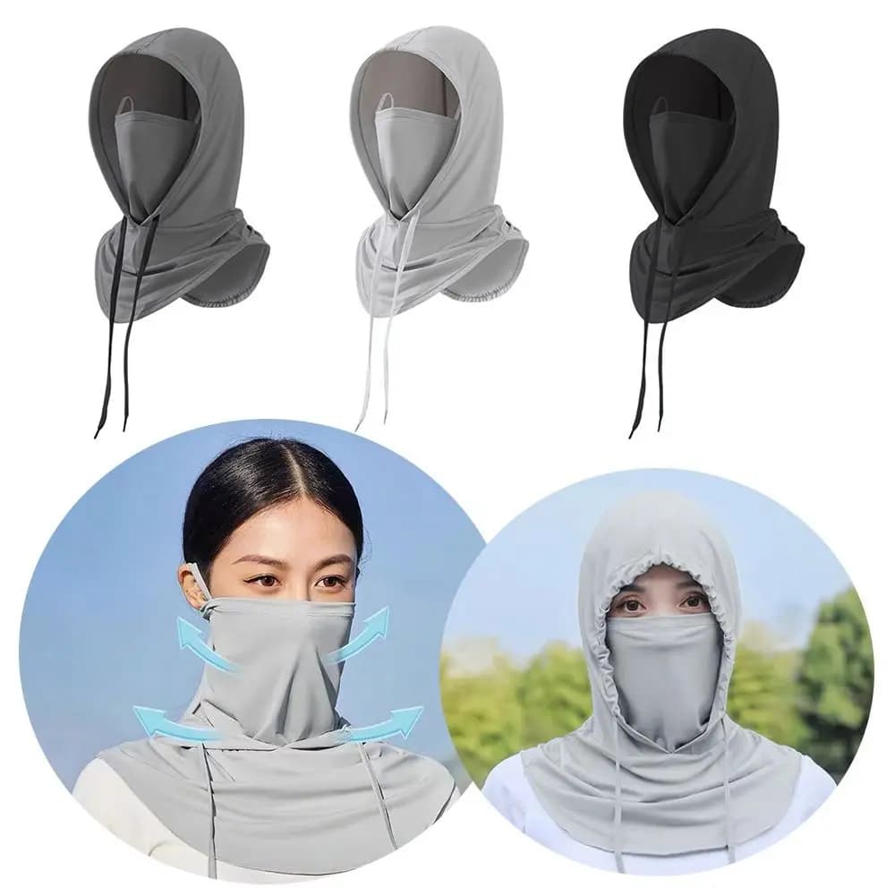 New Breathable Ice Silk Sunscreen Masks Sunproof Sun/UV Protection Face Cover Quick Drying Neck Wrap Cover Scarf Men Women
