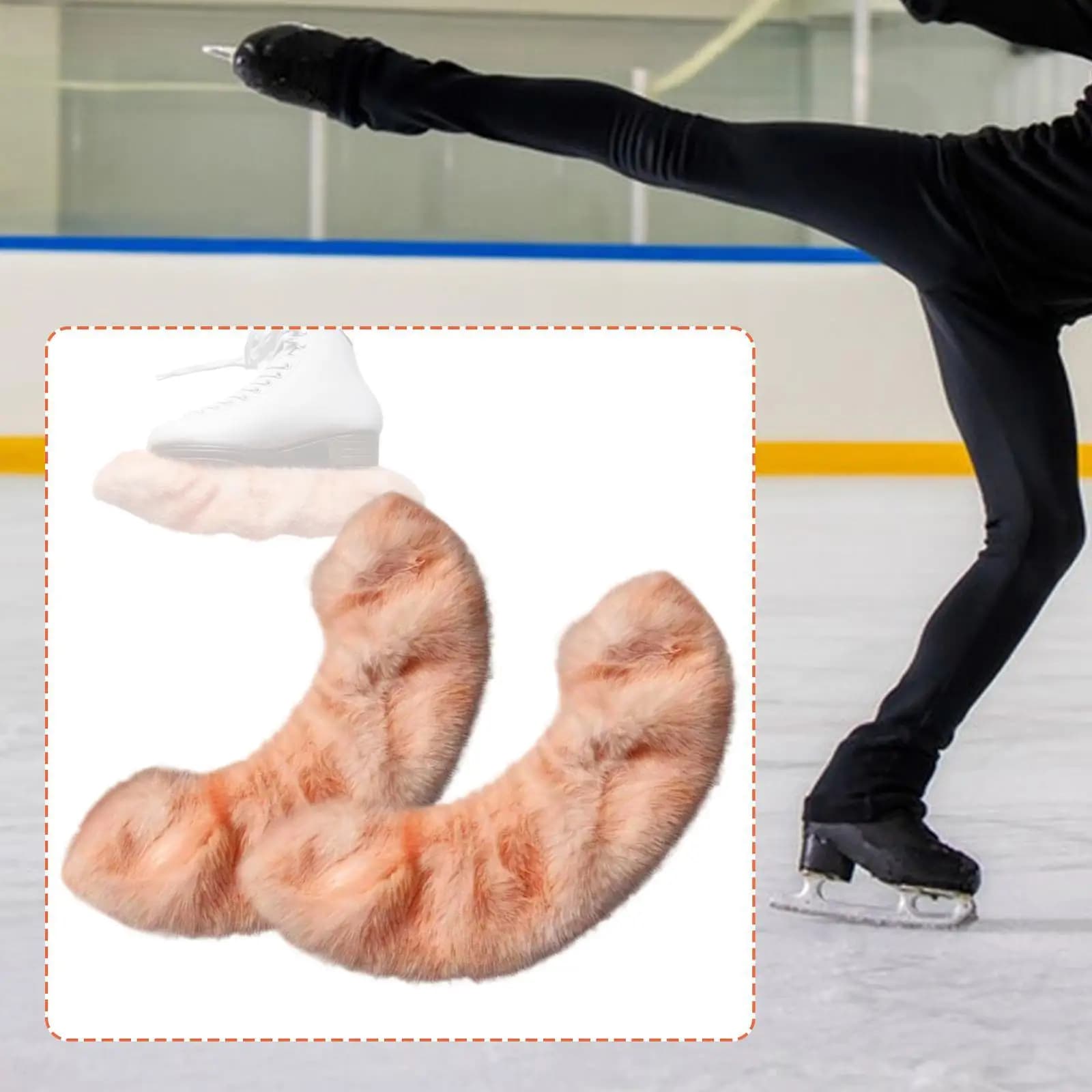 2 Pezzi Protezioni per Pattini da Ghiaccio, Accessori per Hockey, Protezioni per Pattinaggio per Giovani e Adulti