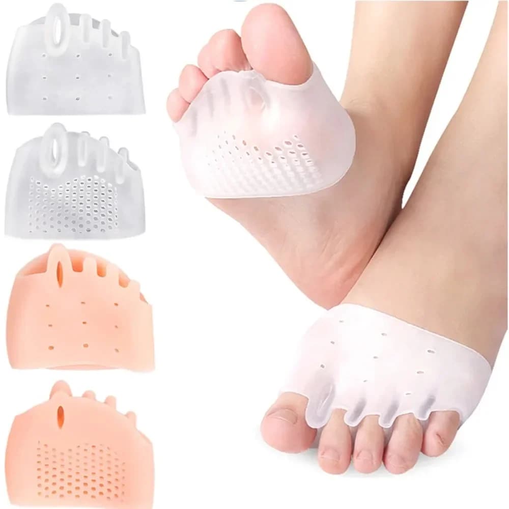 2 pz Silicone Toe Separatore Alluce Valgo Correttore Borsite Plantari Protezione Sollievo Dal Dolore Avampiede Pad Calzini Cura Del Piede Pedicure