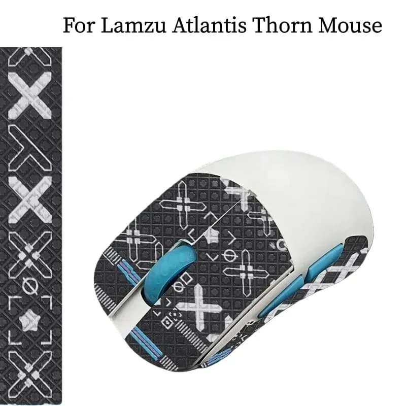 Ultra slim and sweat absorbent anti-slip tape (1 set) for Lamzu Atlantis Thorn Mouse – High adhesion gaming accessory