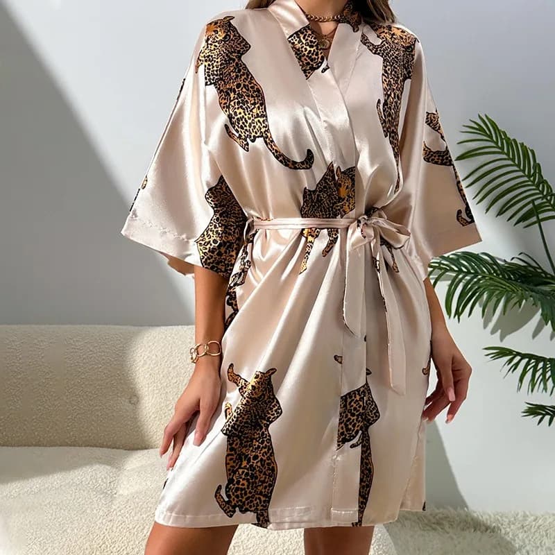 Accappatoio Sexy da Donna, Abbigliamento Casual per Casa, Cardigan Semplice e alla Moda, Camicia da Notte con Spalline, Pigiama Femminile