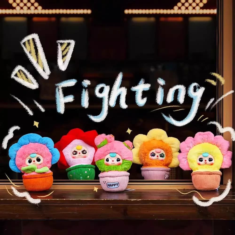 baby three a small flower series Vinyl Plush doll Blind Box travel backpack pendant doll trendy toy cute figure model anime gift