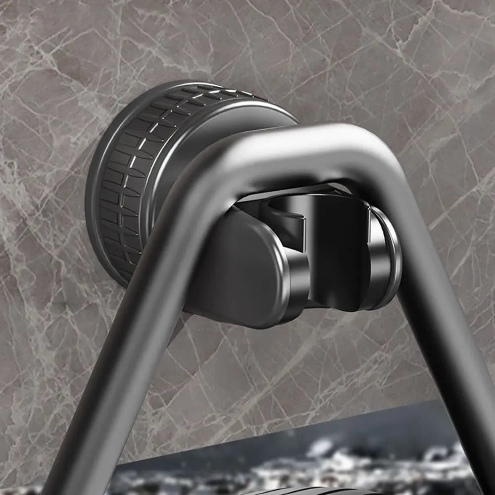 Supporto per soffione doccia a parete da 1 pezzo staccabile con base per doccia a ventosa con gancio Supporto per spruzzatore portatile regolabile creativo