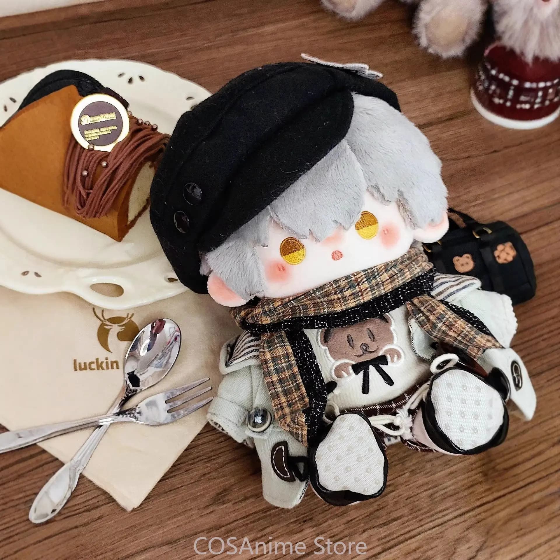 Honkai: Star Rail Caelus - Peluche Carino da Gioco, Bambola Fai-da-te con Corpo in Cotone, 20CM, Vestiti Anime, Regalo di Natale