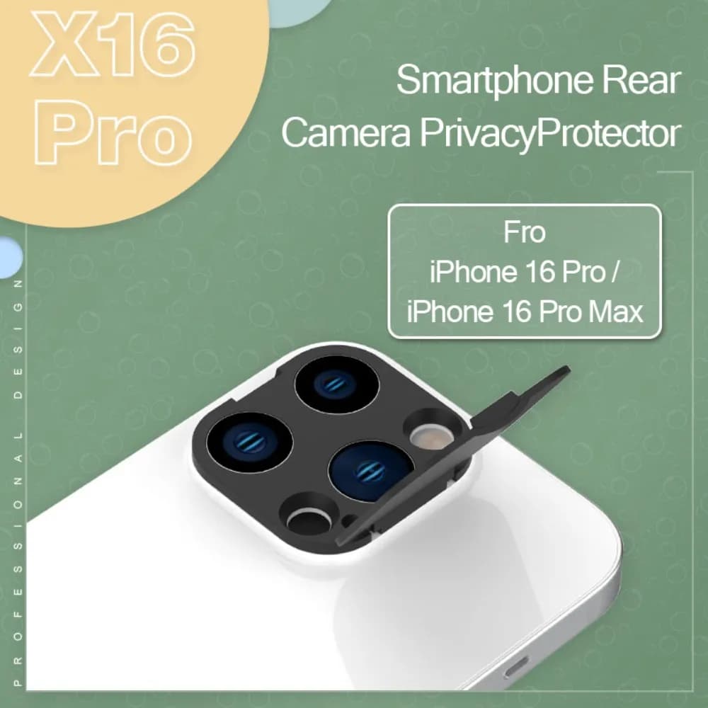 Protezione per obiettivo fotocamera - Copertura privacy antigraffio con nano adesivo per iPhone 16 Pro Max 15 Pro 14 Plus 13 Pro (PC Hybrid)