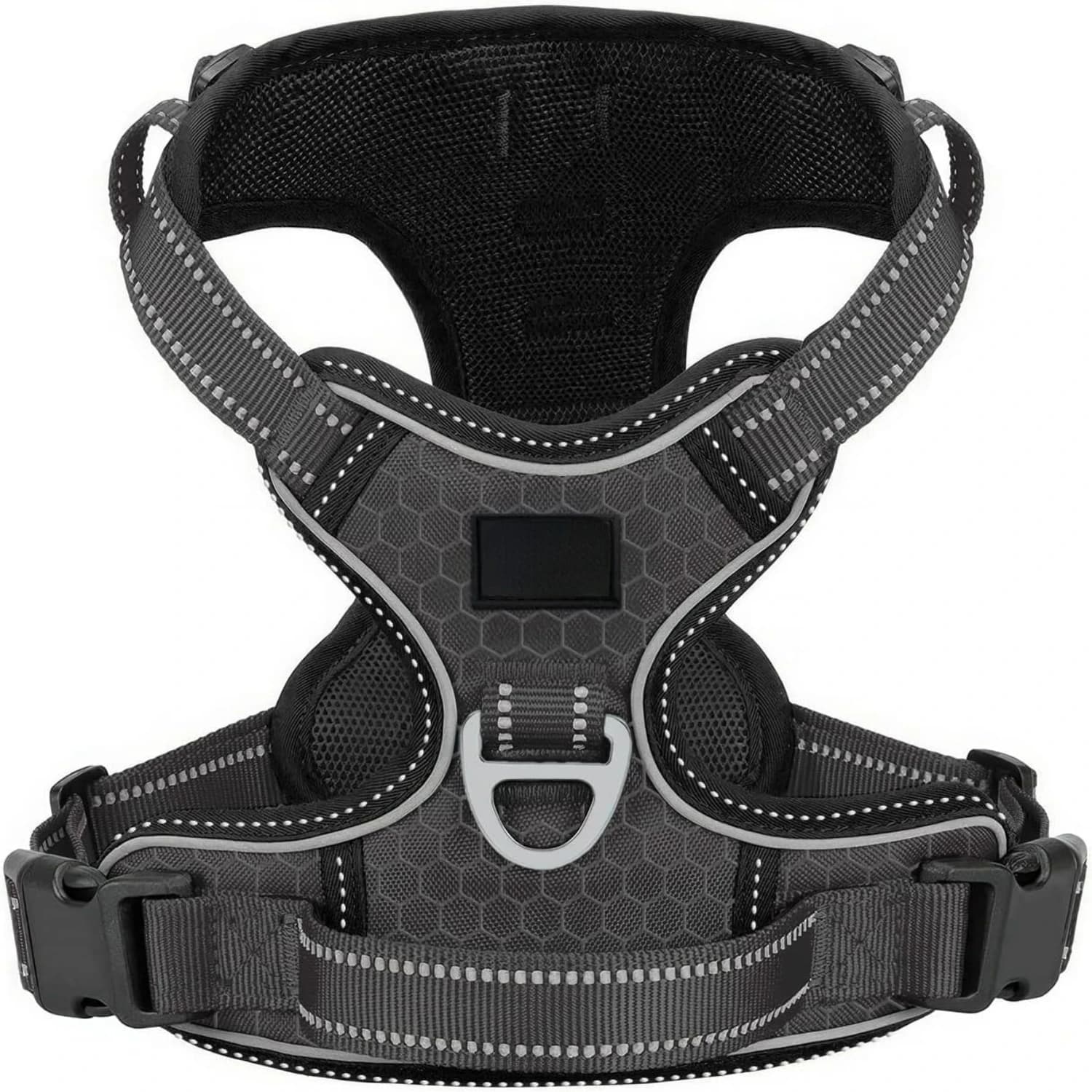Pettorina per cani con gilet riflettente anti-pull resistente con robusta maniglia di sicurezza, clip per guinzaglio anteriore e posteriore facili da camminare per piccole e medie