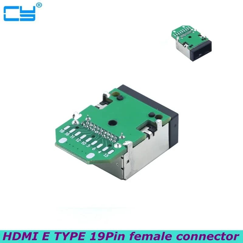 90 degree PCB card with female head HDMI E TIPO 19 pin used for the production of high definition connectors of finished wiring