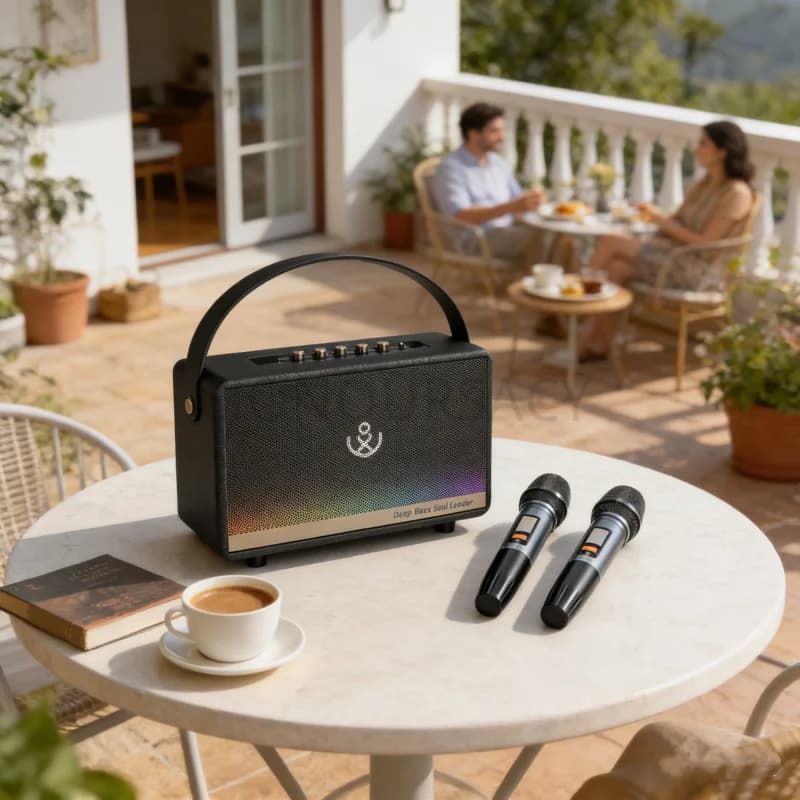 Altoparlante Karaoke Wireless xdobo 130W ad Alta Potenza con 2 Microfoni UHF, Bluetooth/USB/TF, Luci RGB, Portatile per Viaggi