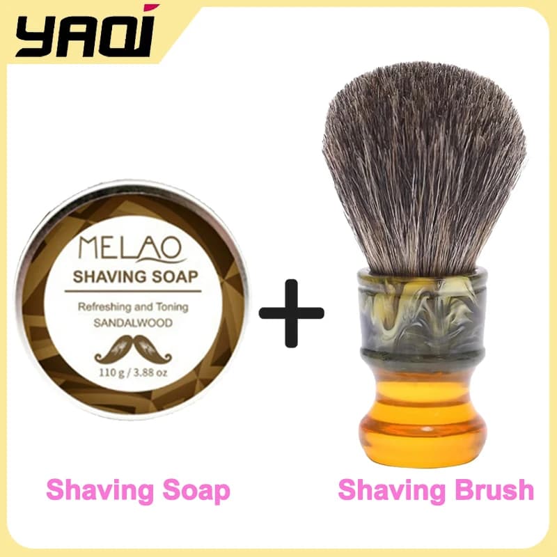 YAQI 100% puro manico in resina per capelli di tasso spazzola da barba bagnata 24MM Sagrada Familia strumenti portatili per la pulizia da viaggio e sapone da barba