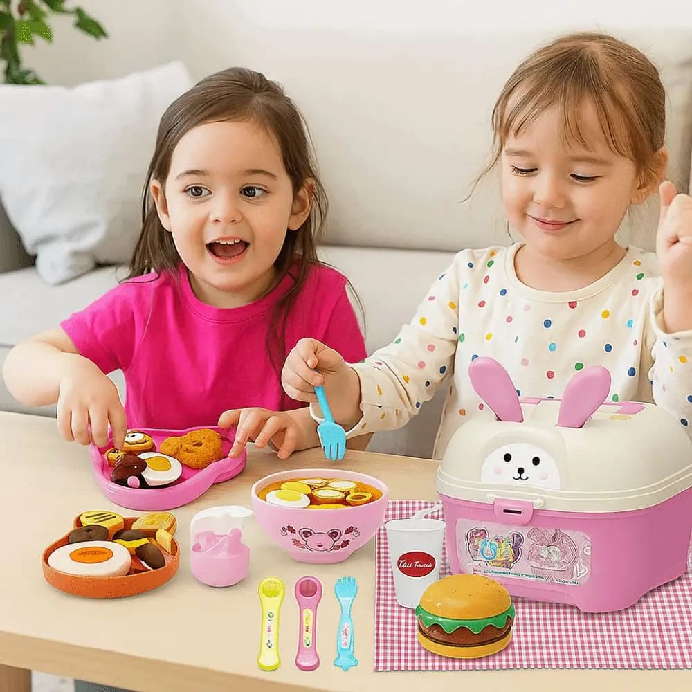 Little BearShape Budino Set di alimentazione Giochi di finzione Educazione precoce Lunch Box Budino Gioco di ruolo Kawaii Gioca a casa Giocattoli Per bambini