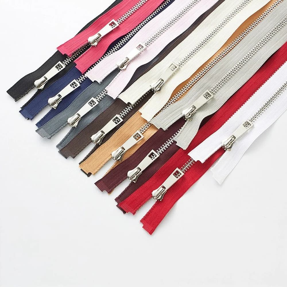 1/2Pcs 40/50/60/70/80cm 5# Open-End Metal Zipper DIY Handcraft For Jacket Coat Sewing Accessories