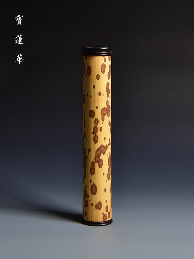 Natural Large Fragrance Bamboo Tube Full Flower MeiFei Bamboo Calligraphy Tea Set Bamboo Jar Fan Tube Incense Bucket