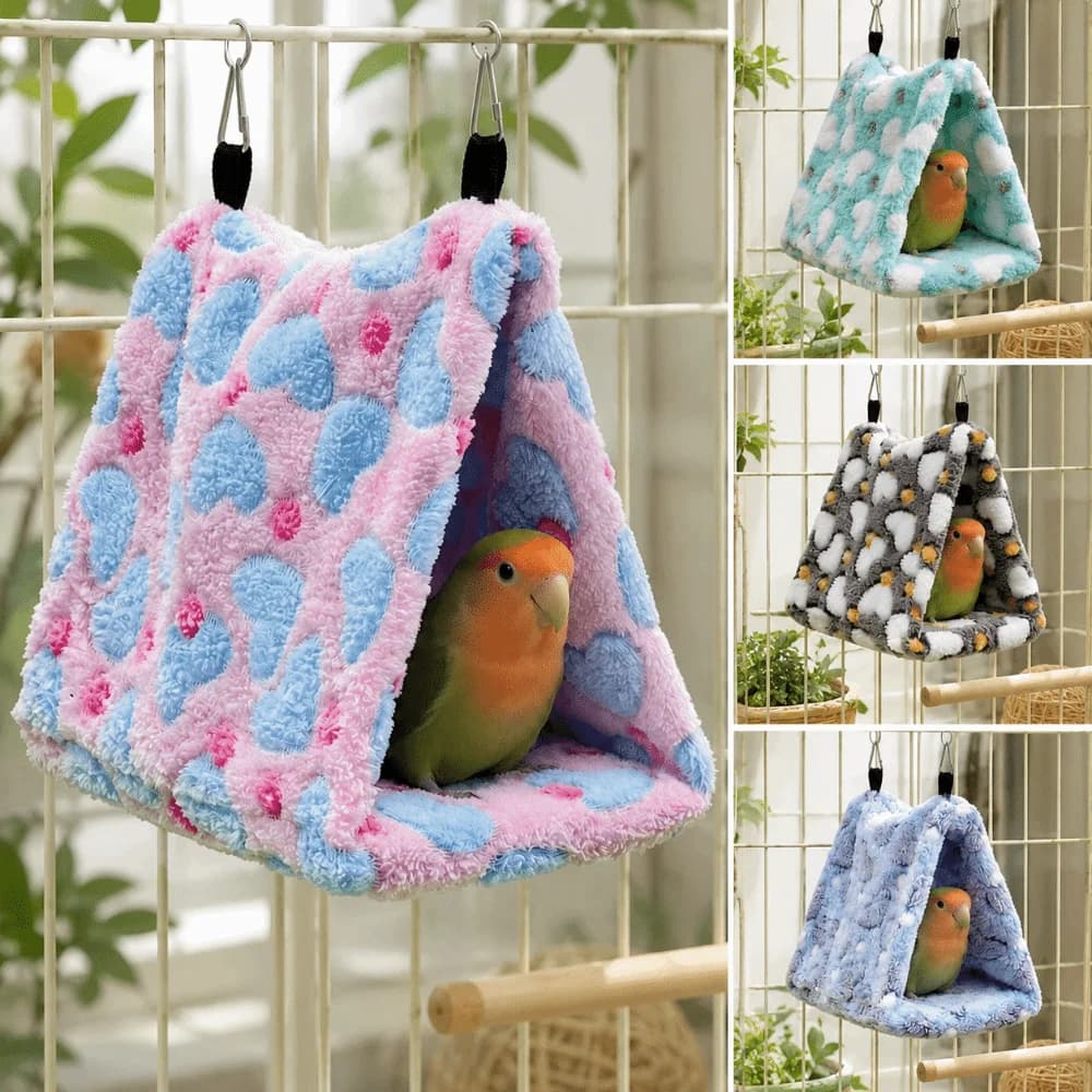 High Quality Triangular Hanging Hammock Warm Parrot Sleeping Bag Bird Nest Hammock for Parrots