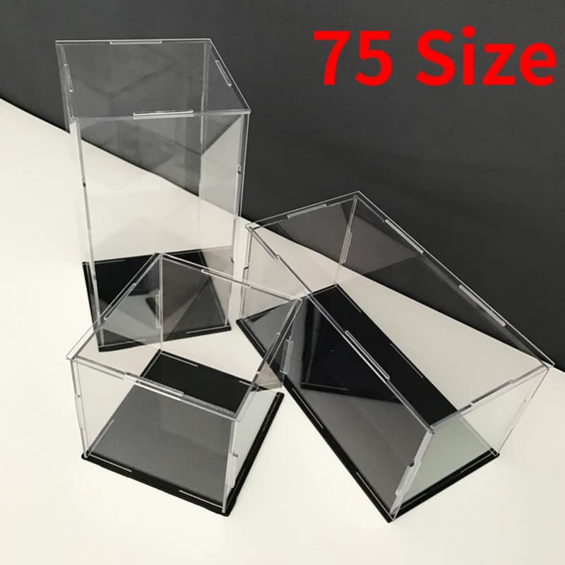 75-size showcase for collectibles assemble transparent acrylic box to display action figures, store and arrange toys with blind box