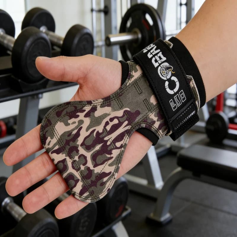 Professional Gym Skin Gloves with Palm Protection, Traction Resistant Belts, Stacks and Strength Training