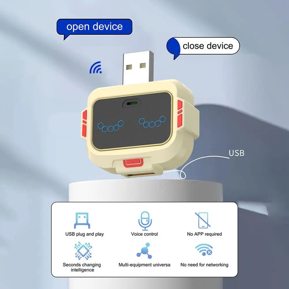 Convertitore USB vocale intelligente Presa Presa Interfaccia di espansione Estensore vocale Luci Stazione di controllo Docking inglese X6V1