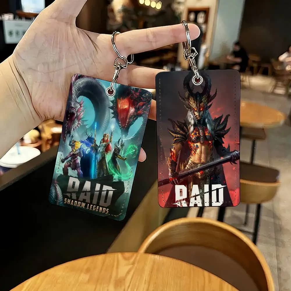 Porta carte Vedio Game R-Raid Shadow Legends adatto per studenti, autobus, metropolitana, banca, palestra e per la prevenzione della perdita di portachiavi