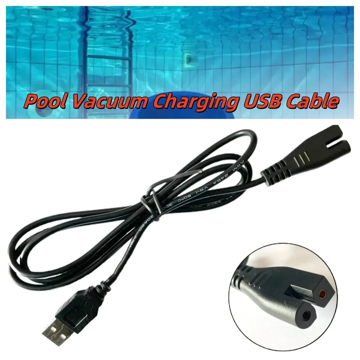 Accessori di ricambio per cavo USB per ricarica sottovuoto per piscina 1PC per Intex / Lay-Z-Spa
