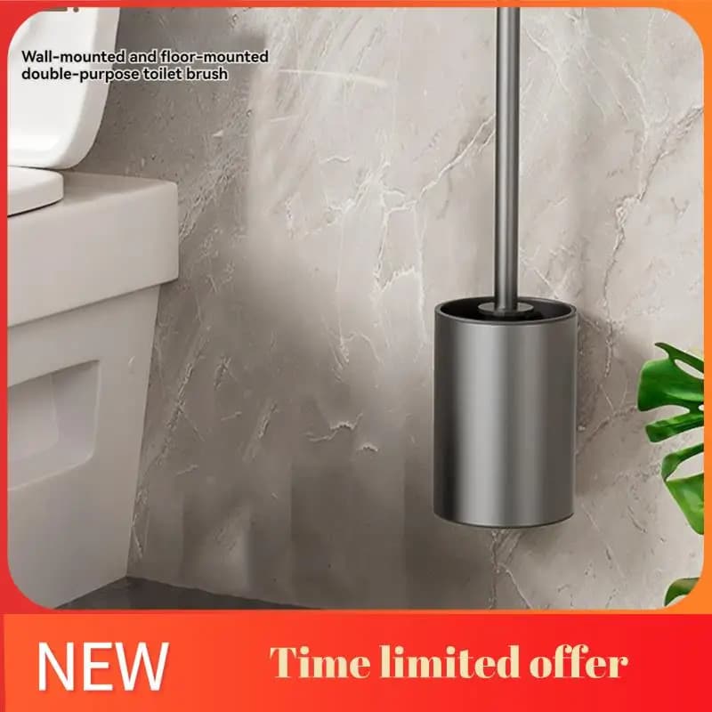 Porta scopino per WC da bagno Strumenti per la pulizia Montaggio a parete senza trapano Scopino per WC verticale Accessori da bagno
