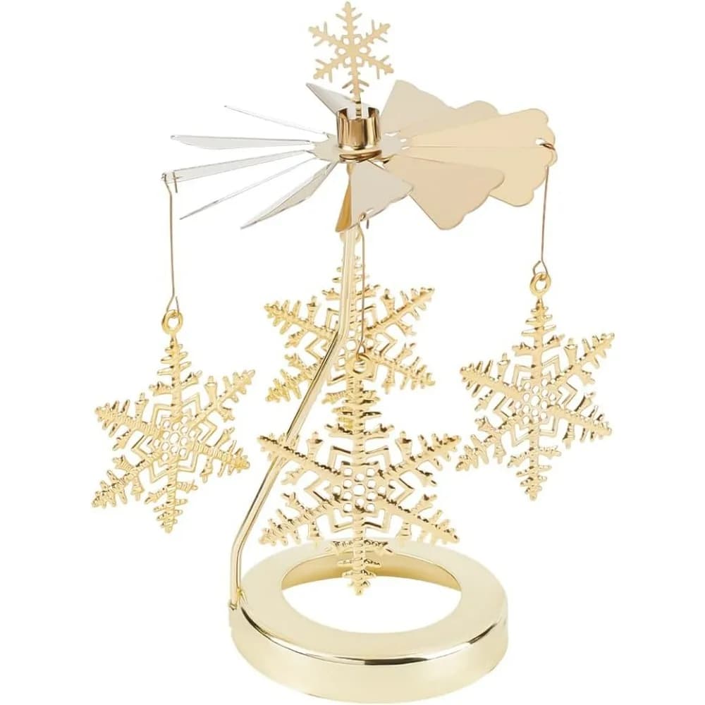 Candeliere rotante in acciaio inossidabile Portacandele Tealight Candeliere a carosello per candela rotante con decorazione per altare strega