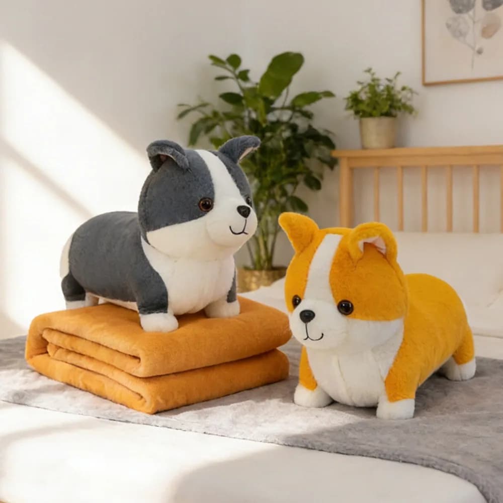 Cute Dog Shape Bearing, Cartoon Pupazzo 2-in-1, Multipurpose Car Bearing and Cover, Birthday Gift