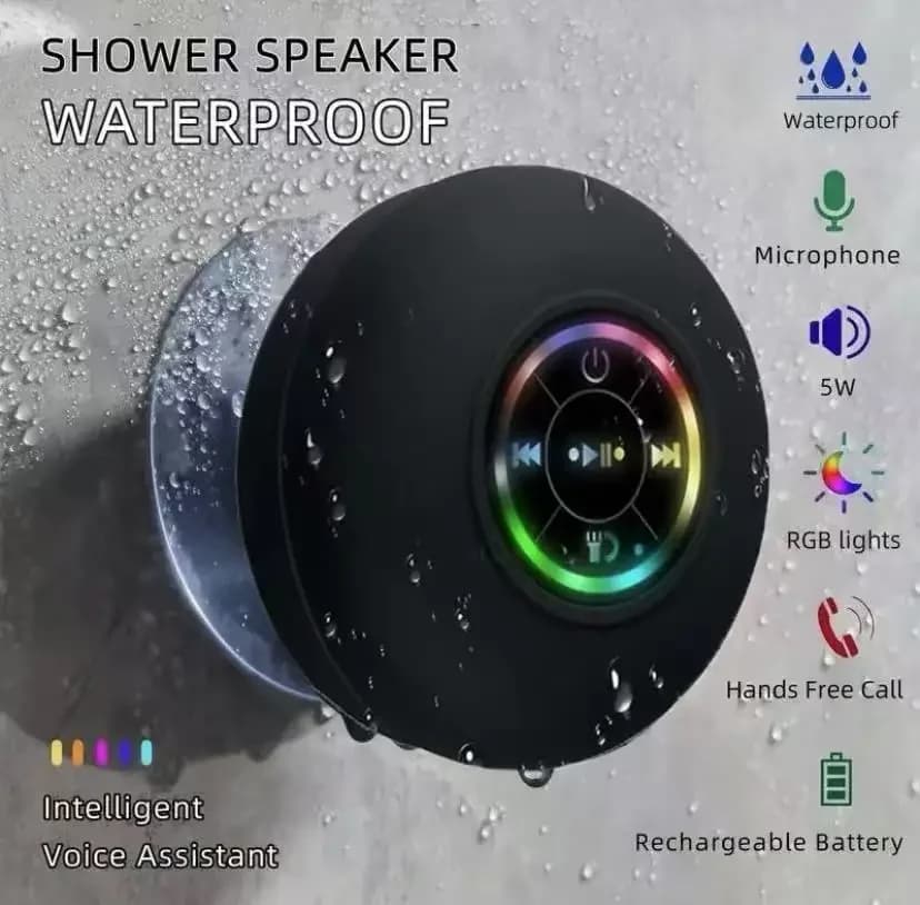 Altoparlante Altoparlante Bluetooth Mini Doccia Subwoofer Vivavoce Impermeabile Con Microfono A Ventosa Per Bagno Piscina Spiaggia Auto Telefono