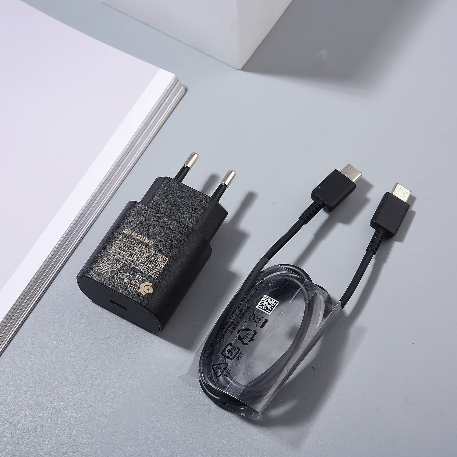 Samsung EU US UK EP-TA800 25W Max PD Adattatore per caricabatterie rapido per Galaxy Note 10 20 S22 S21 Ultra Plus S25FE Flip Fold 7 6 Cavo da 1M