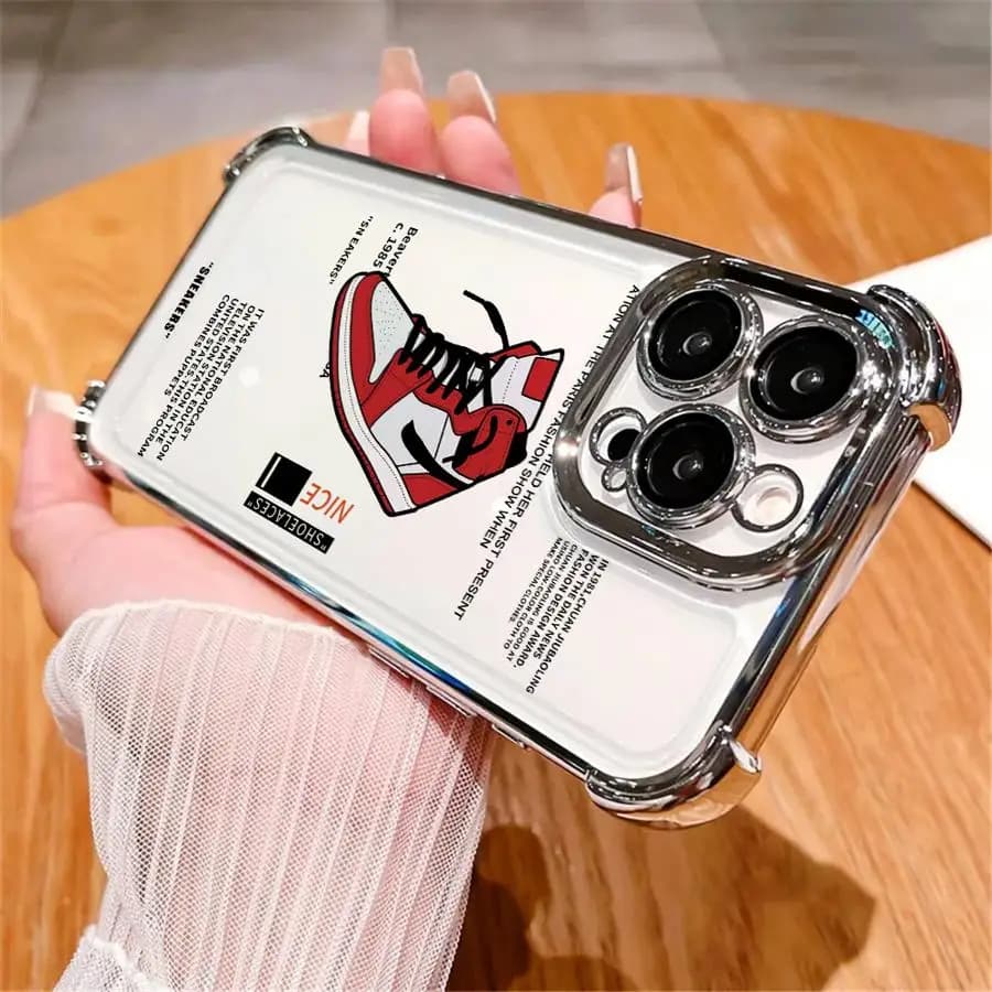 Custodia per telefono con cover trasparente per Apple iPhone 16e 16 11 13 Plus 15 Pro MAX 14 12 Scarpe sportive alla moda