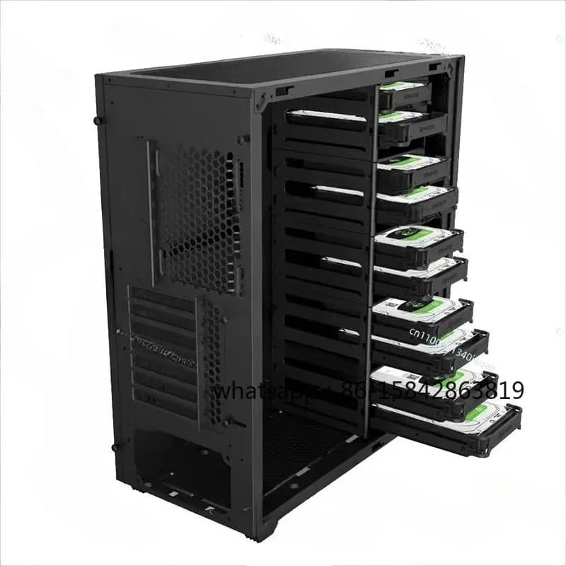 3.5 Inch Multi Hard Drive Bay Chassis Server Storage Enclosure for Desktop Computer & NAS Data Storage