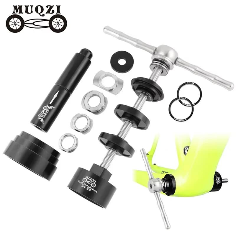 MUQZI Kit di attrezzi per bici Movimento centrale Strumento di installazione e rimozione Movimento centrale per bicicletta Dispositivo di rimozione cuscinetto per BB86/BB30/BB91/BB92/PF30