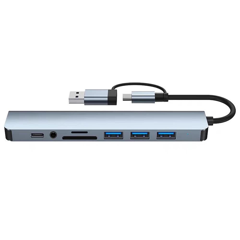 USB C Hub USB Splitter 8 in 2 USB Extender USB 3.0 Type c Dock Station TF/SD Card Reader High Speed OTG Adapter for Macbook PC