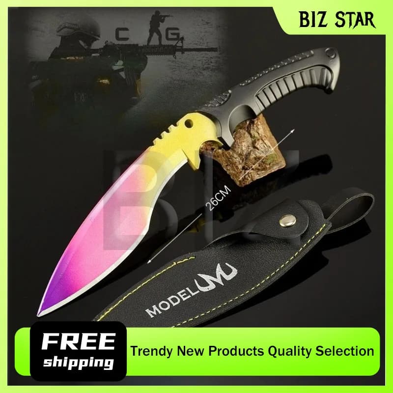 26 cm/10.24 pollici GO Gioco Arma Periferica Modello In Metallo Gurkha Coltello Versione di Copertura In Pelle Spade Giocattolo Ornamenti Desktop Display regali