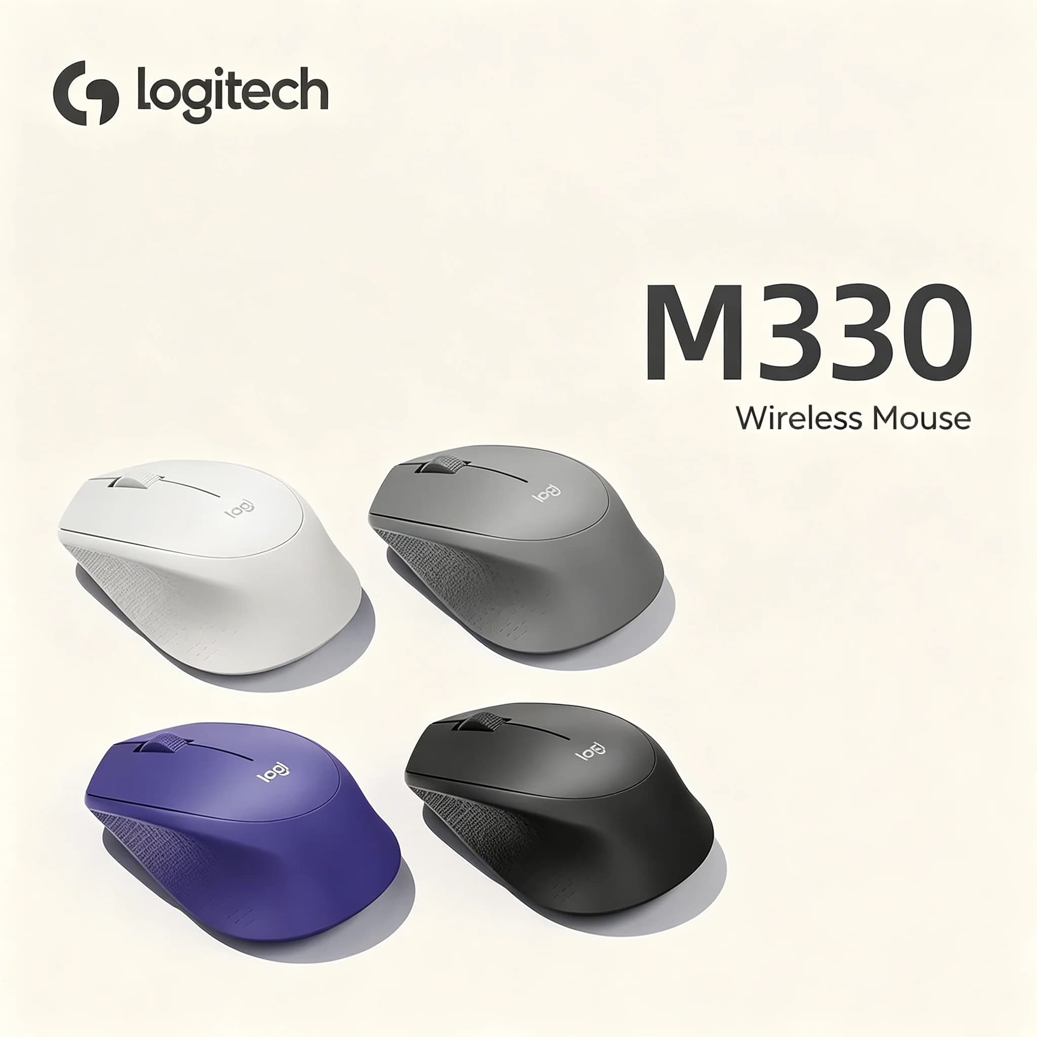 Logitech M330 Silent Wireless Mouse 2.4G Ergonomic Optical Mouse 1000DPI Quiet Click Mice For Laptop PC Office Work